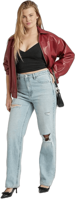 Pacsun Women's '90s Ripped Boyfriend Jeans