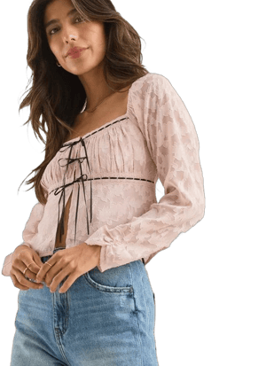 Altar'd State Layken Lace Bow Top