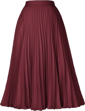 Grace Karin Women's High Elastic Waist Pleated Chiffon Midi Swing Skirt