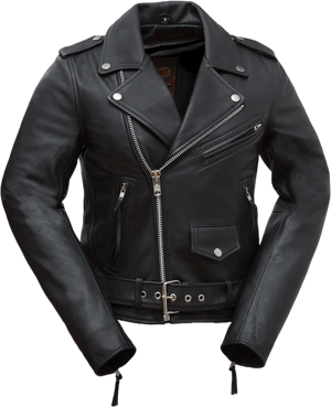 First Manufacturing Company Women's Rockstar Classic Leather Motorcycle Jacket