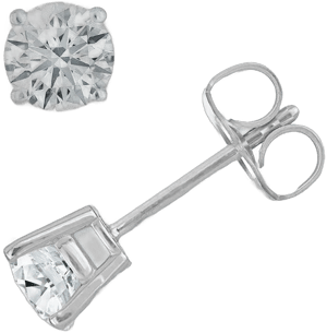 Macy's Women's 14K White Gold 3/8 ct. tw Diamond Four Prong