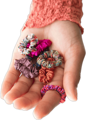 Natural Life Mini Satin Scrunchie Set of 8