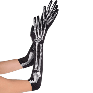 Amscan Women's Skeleton Long Gloves