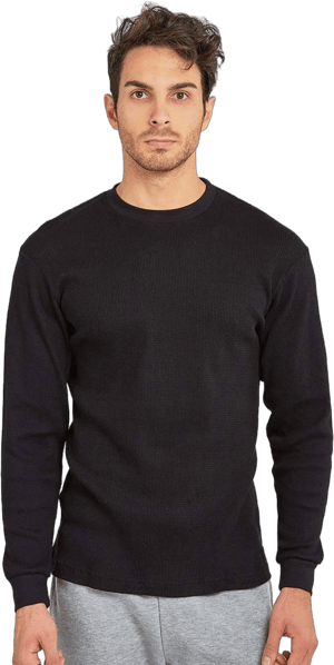 Cottonbell Men's Waffle-Knit Heavy Thermal Top