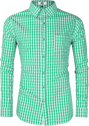 Men's Stylish German Bavarian Plaid Dress Shirt