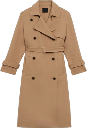 Theory Women's New Divide Double-Face Wool Trench Coat