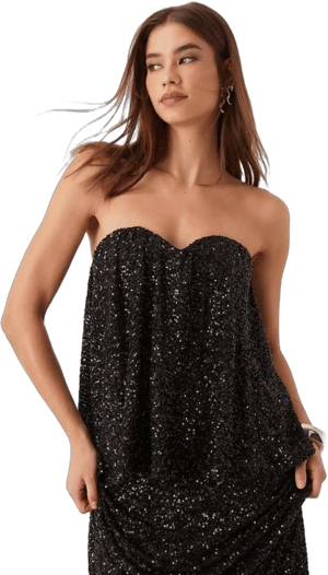 Gina Tricot Sequin Strapless Top