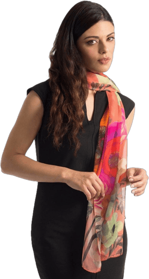 Elizabetta Campo de' Fiori Women's Long Sheer Silk Scarf