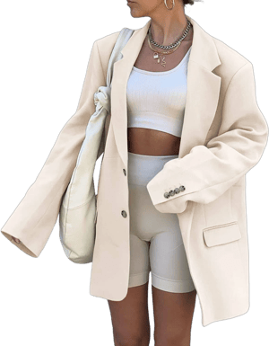 Women's Casual Elegant Long Sleeve Oversized Lapel Blazer