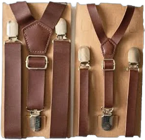 Little Boy Swag Leather Suspenders