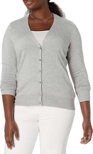 Amazon Essentials Women's Lightweight V-Neck Cardigan Sweater