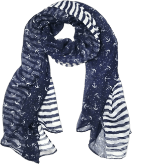 Wrapables Women's Nautical Marine Scarf