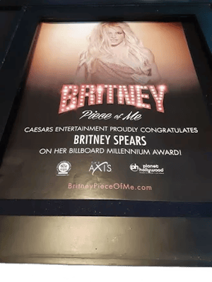 Britney Spears Millennium Award Rare Original Promo Poster Ad Framed