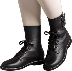 American Duchess Rosie Vintage Double-Buckle Boots