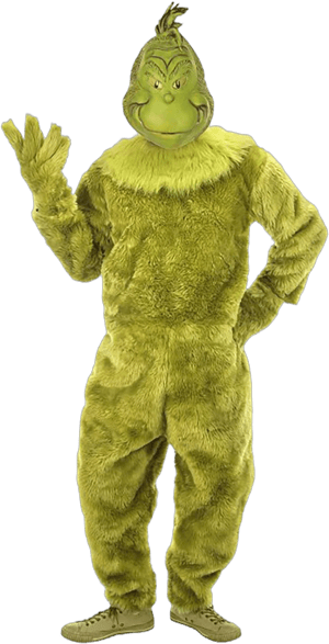 Dr. Seuss The Grinch Deluxe Jumpsuit with Latex Mask