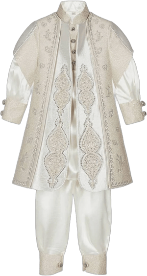 Caramelo Kids Boys Embroidered Satin Suit