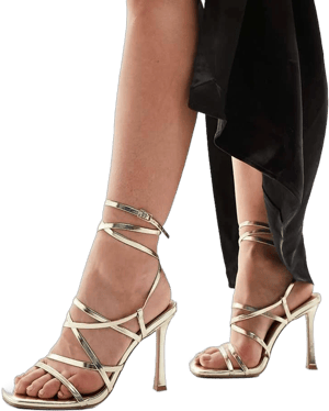 ASOS Wide Fit Strappy Heeled Sandals