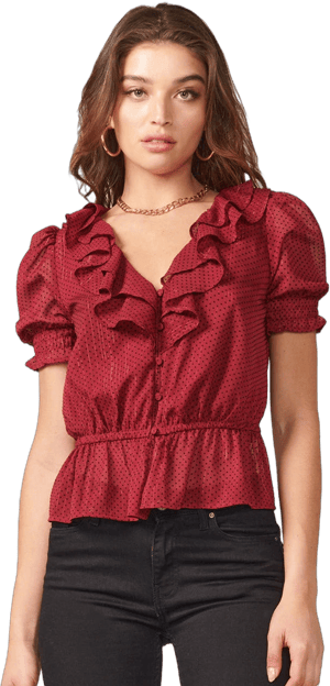 Adelyn Rae Larissa Polkadot Blouse