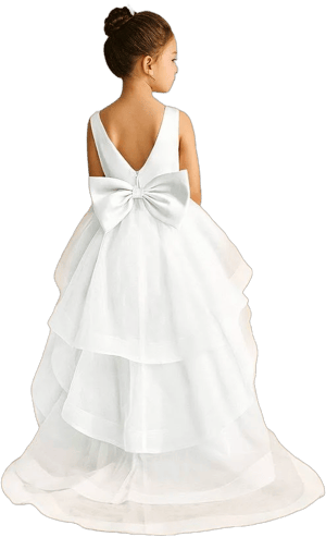 Azazie A-Line Scoop Neck Ankle-Length Tulle Flower Girl Dress