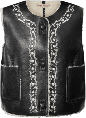 Free People Travelers Leather Vest