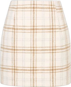 Kinghua Women's Wool Plaid High-Waisted Bodycon Mini Skirt