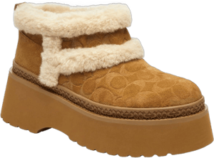 Coach Women's Christina Signature Shearling Booties