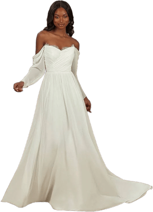 Azazie A-Line Boho Vintage Lace Wedding Dress with Chapel Train