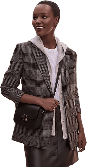 Loft Women's Oversized Plaid Blazer