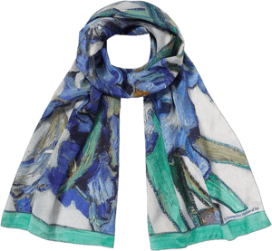 Van Gogh Irises Oblong Silk Scarf