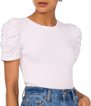 1.State Puff Sleeve Rib T-Shirt