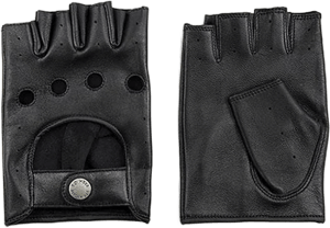 Straight to Hell Men's Bullitt Fingerless Leather Gloves