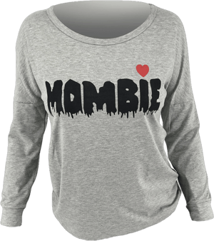 Unique Baby Women's Mombie Halloween Zombie Long Sleeved T-Shirt