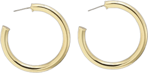 Hollywood Sensation Bold and Beautiful Gold-Plated Hoop Earrings