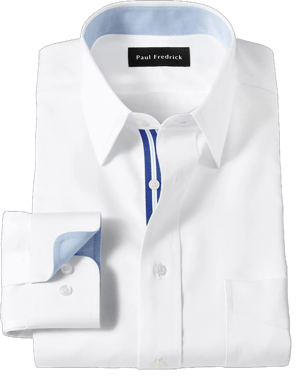 Non-Iron Cotton Solid Dress Shirt With Contrast Trim