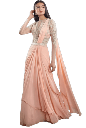 Georgette Indo- Western Saree