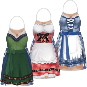 Hillban 3 Pcs Oktoberfest Apron Kitchen Cooking Aprons Couples Aprons BBQ Baking Gifts for Baking Chef Kitchen Party (Women Bright)