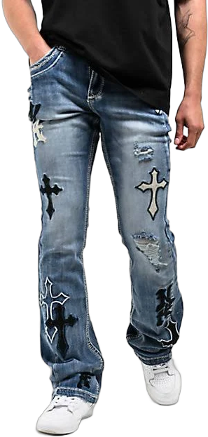 Ninth Hall Signal Crosses Flared Jeans