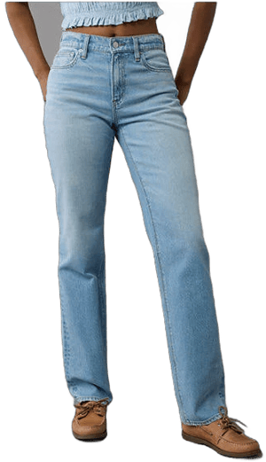 AE Stretch Super High-Waisted Straight Jean Women's