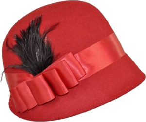 Sur la tête Womens Red Chloe Cloche