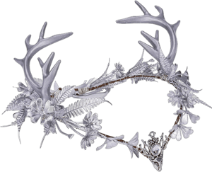 MOSTORY Silver Antler Elf Crown Headband