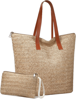 Women's Boho Straw Beach Bag