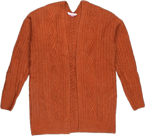 Rust Women's Cozy Sweater Knit Open Cardigan