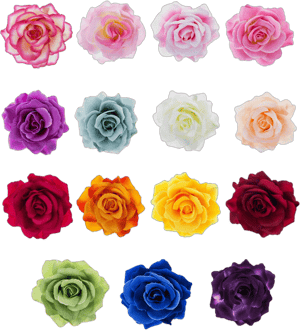 15 Pieces Rose Flower Hair Pins