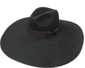 Women's Extra Wide Wool Felt Fedora Hat