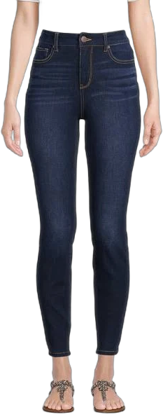 Time and Tru Women's High Rise Skinny Jeans