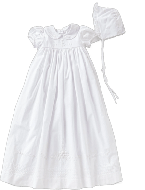 Edgehill Collection Baby Girls Peter Pan Collar Christening Gown