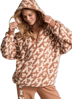 PINK Women's Cozy Fleece Pullover Hoodie