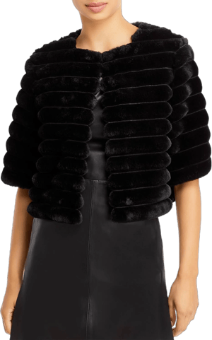 BCBGMAXAZRIA Women's Faux Fur Shrug