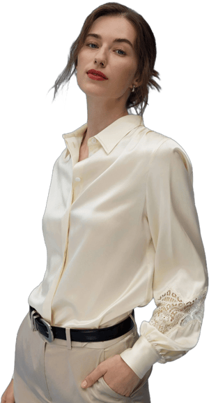 Lilysilk Women The Armeria Lace Silk Blouse