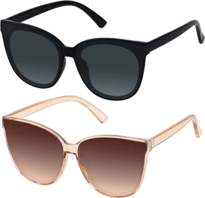 Oversized Cat Eye Sunglasses (2 Pack)